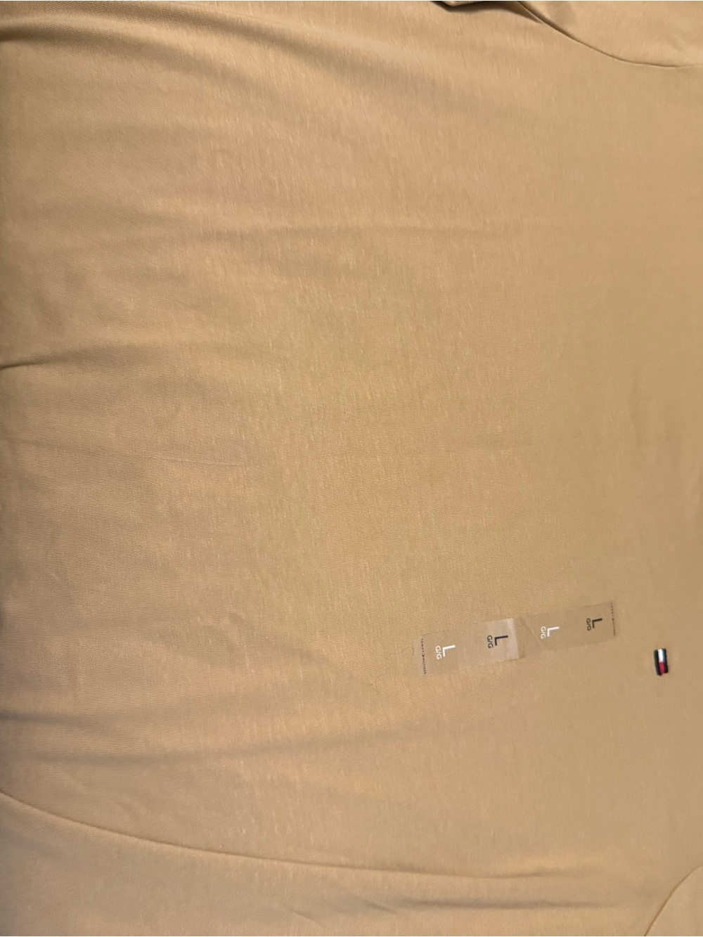 Tommy Hilfiger Men’s Tan Crew Neck Polo-Style Tee